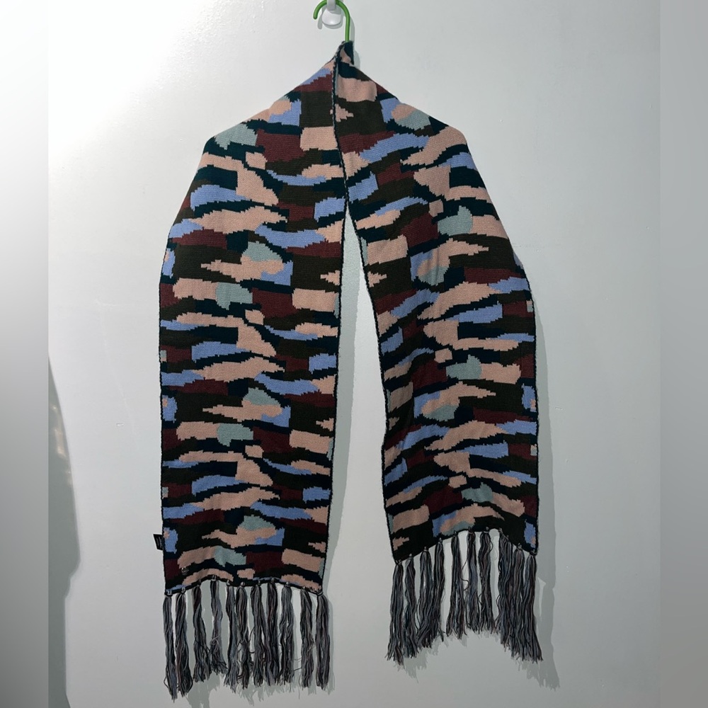 Express Wide Thick Winter Scarf Multicolored Fringe